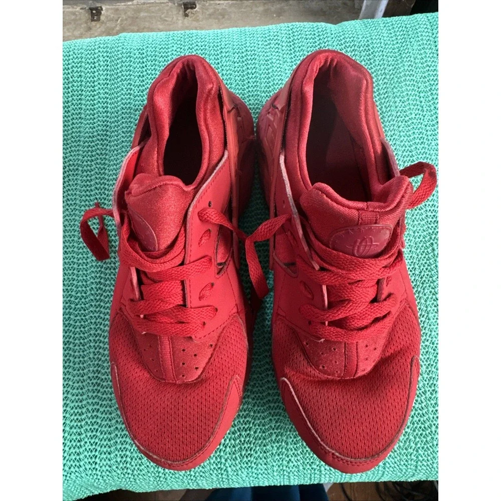 NIKE HUARACHE RUN (GS) UNIVERSITY RED SZ 6.5Y [654275-600]